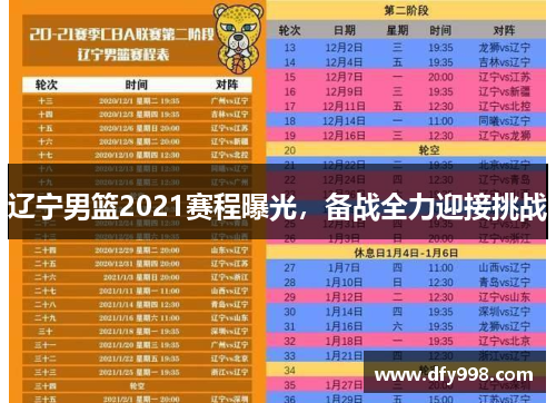 辽宁男篮2021赛程曝光，备战全力迎接挑战