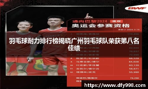 羽毛球耐力排行榜揭晓广州羽毛球队荣获第八名佳绩